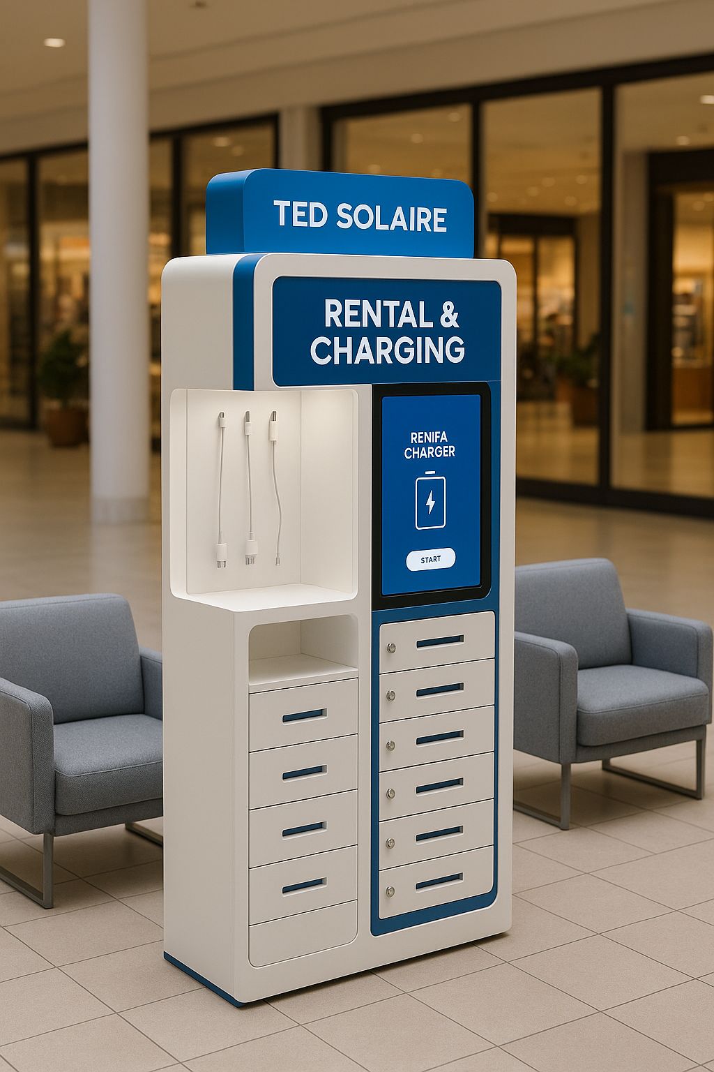 Cabine TED CHARGE rental and charging
